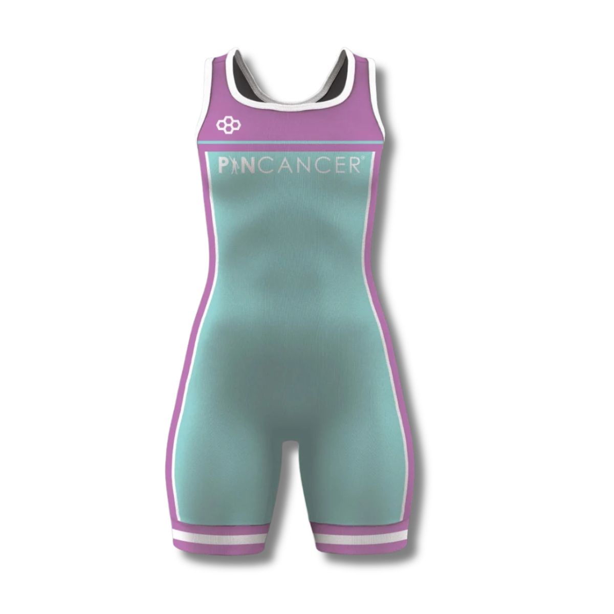 Pin Cancer x RUDIS Women's Teal/Pink Wrestling Singlet