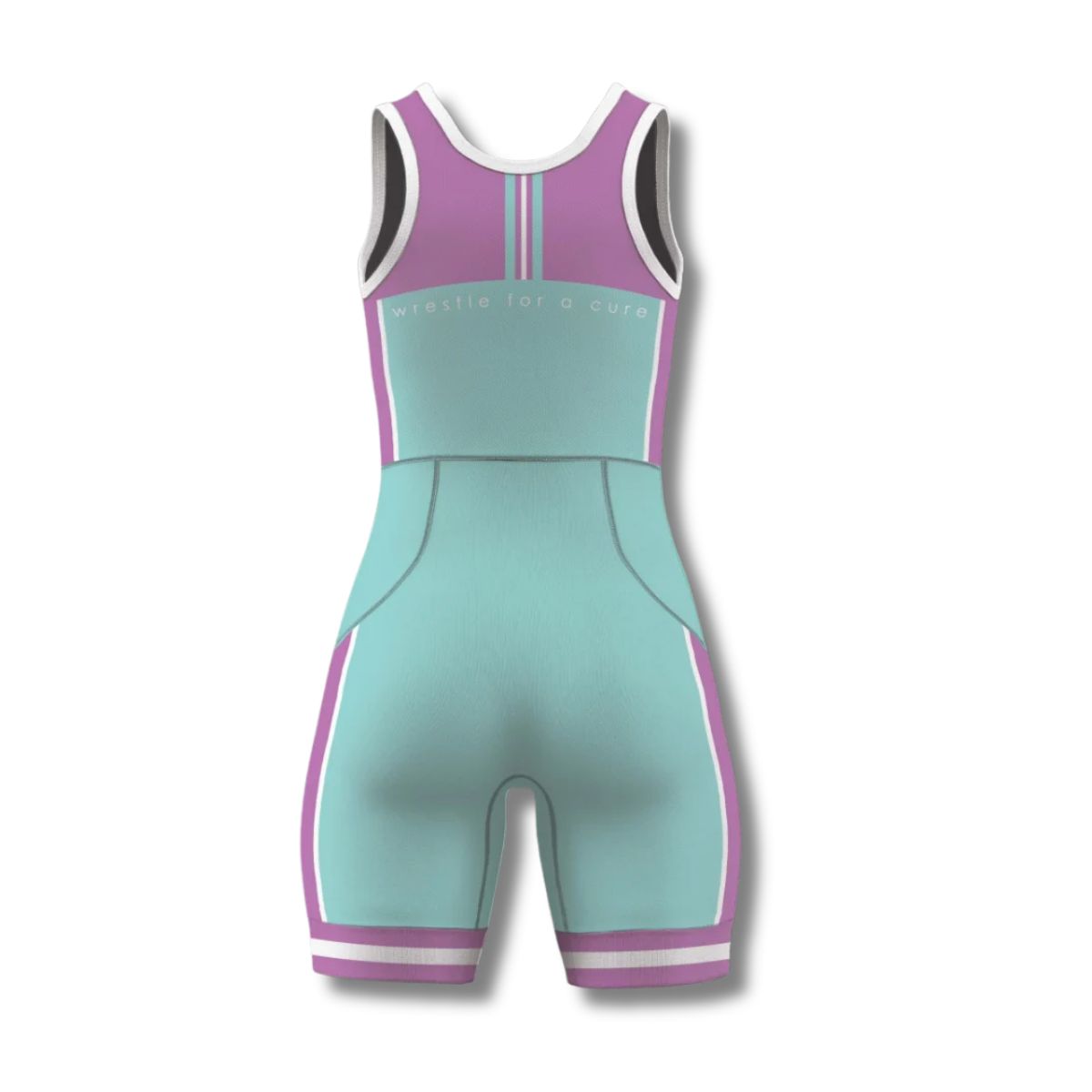 Pin Cancer x RUDIS Women's Teal/Pink Wrestling Singlet