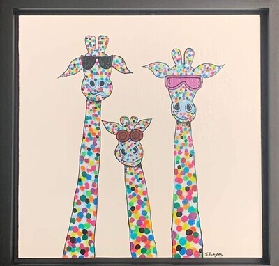 Original Giraffe Artwork by Keeper Jessica - Painting #1