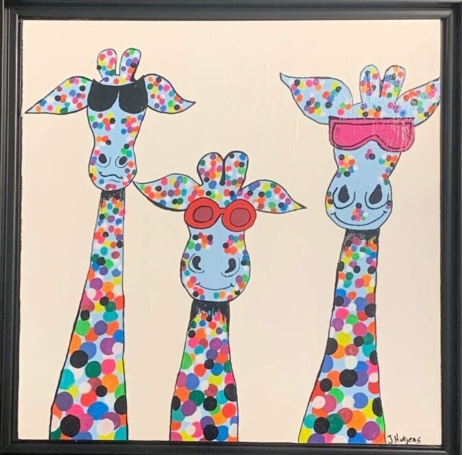Original Giraffe Artwork by Keeper Jessica - Painting #3
