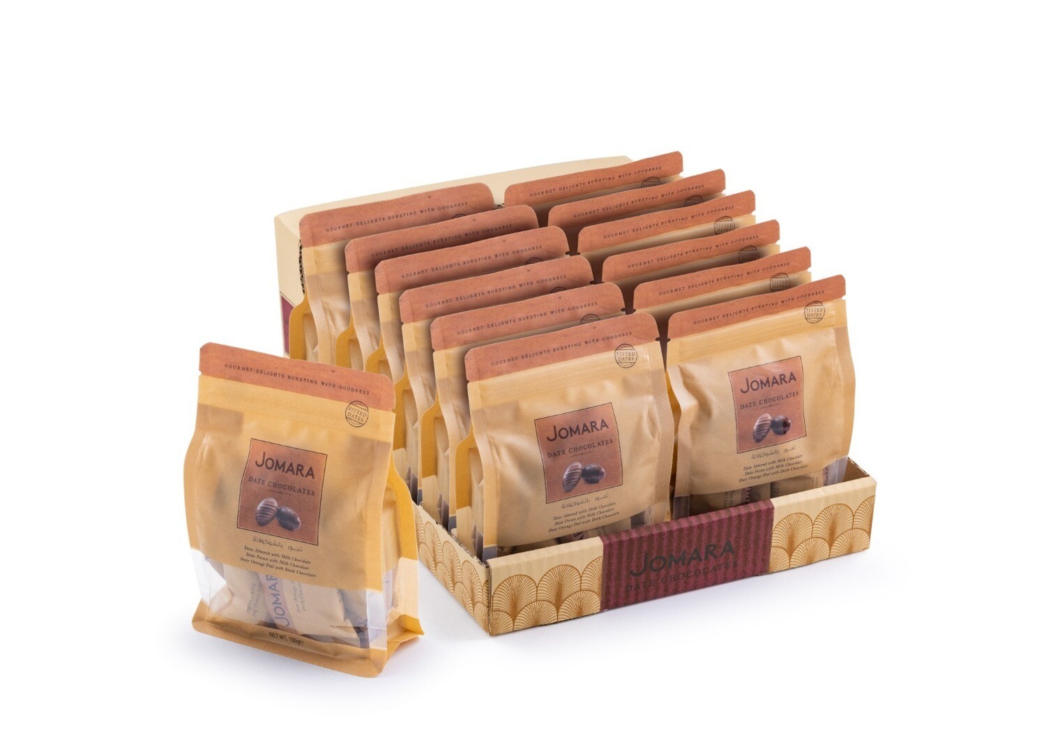 Jomara Filled Dates Pouch 4oz - 12ct Display-Ready Case