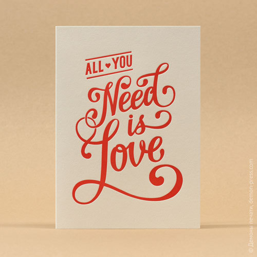 Открытка «All You Need Is Love»