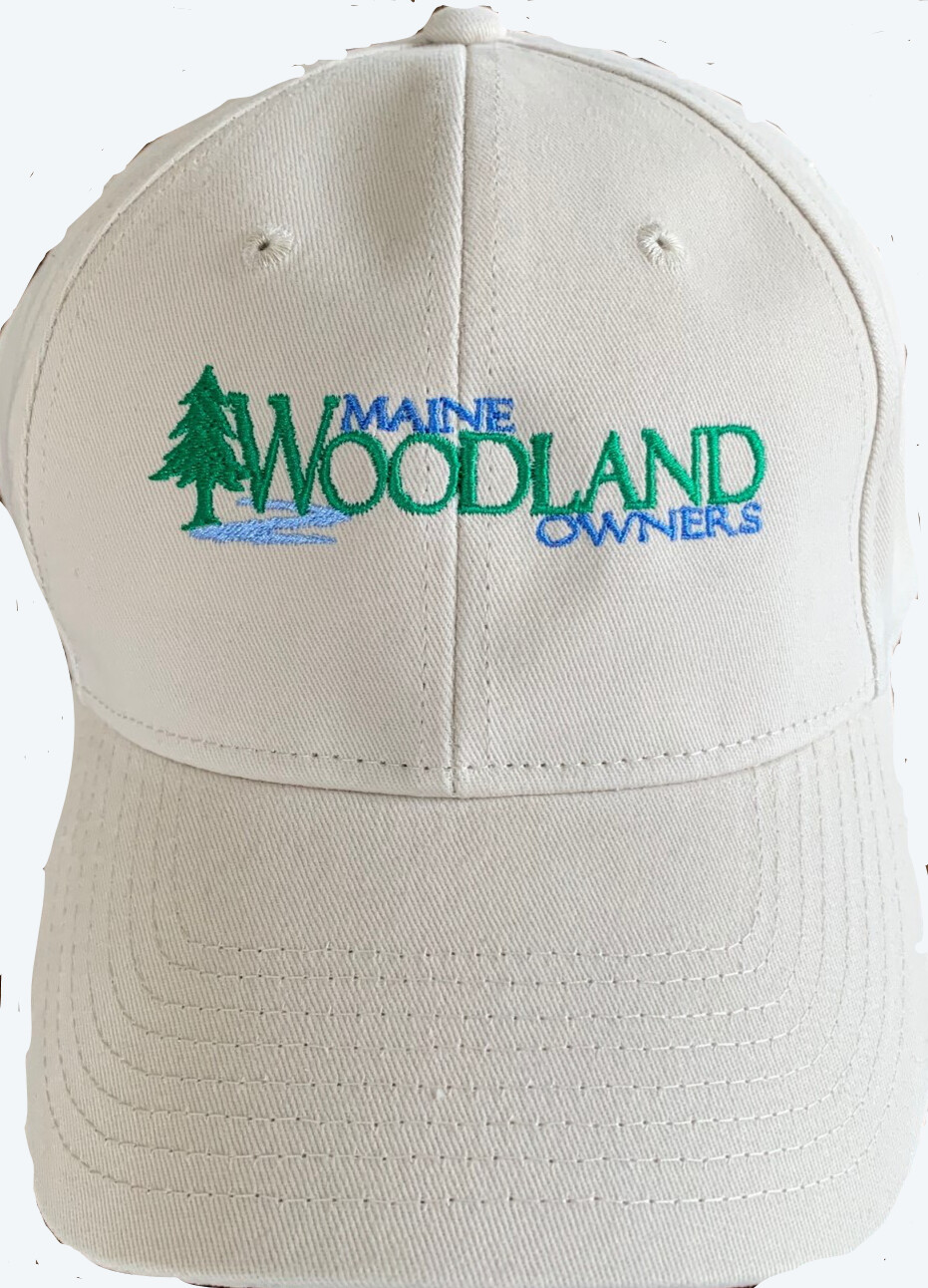 Maine Woodland Owners logo hat in Stone