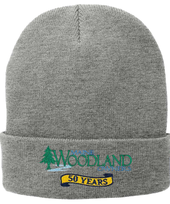 Maine Woodland Owners 50th Anniversary Logo Gray Knit Cap