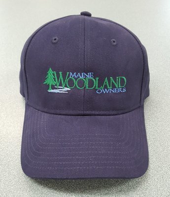 Maine Woodland Owners logo hat in Navy