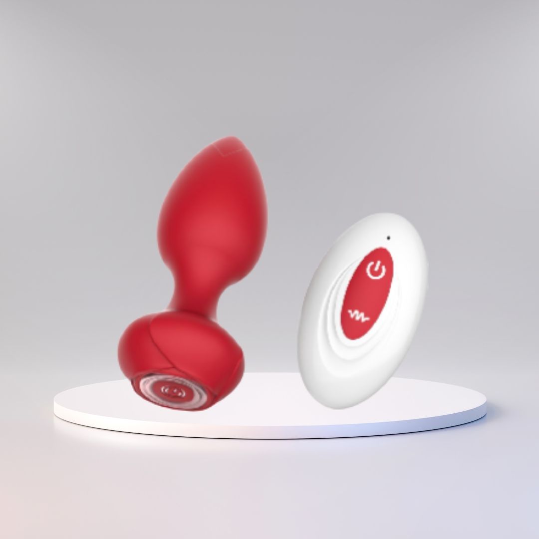 Dog style rear vibrator red