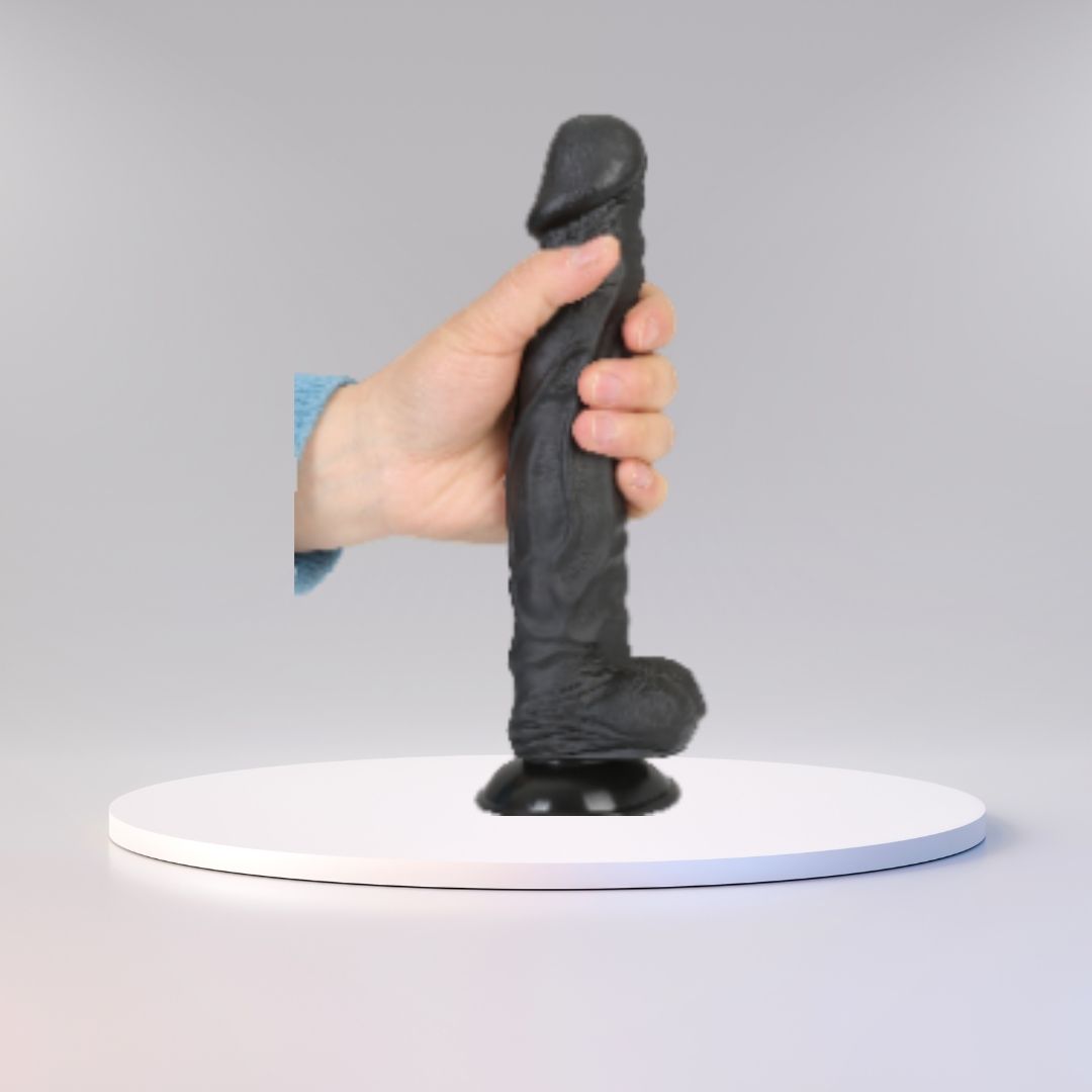 CONSOLADOR BLACK REAL SILICONE