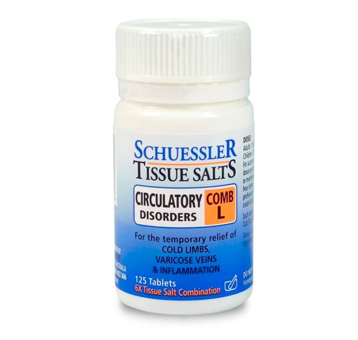 Schuessler Tissue Salts Comb L (Circulatory Disorders) 125t