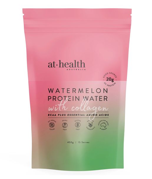 Protein Water with Collagen, Hydration Salts &amp; BCAA 450g, Flavour: Watermelon