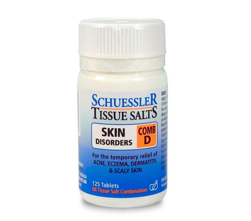 Schuessler Tissue Salts Comb D (Skin Disorders) 125t