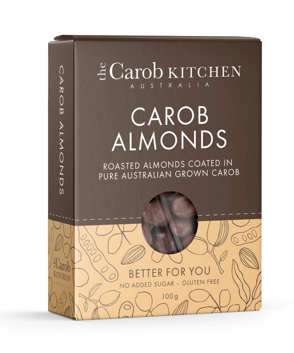 Carob Coated Almonds 100g