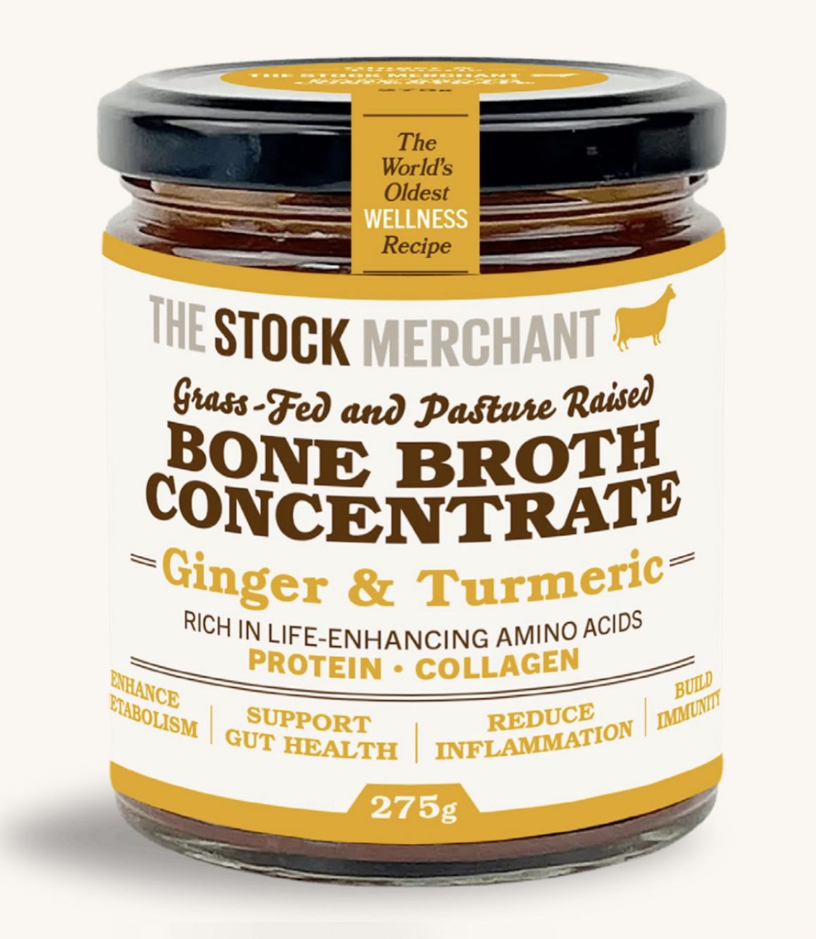 Ginger &amp; Turmeric Bone Broth Concentrate 275g