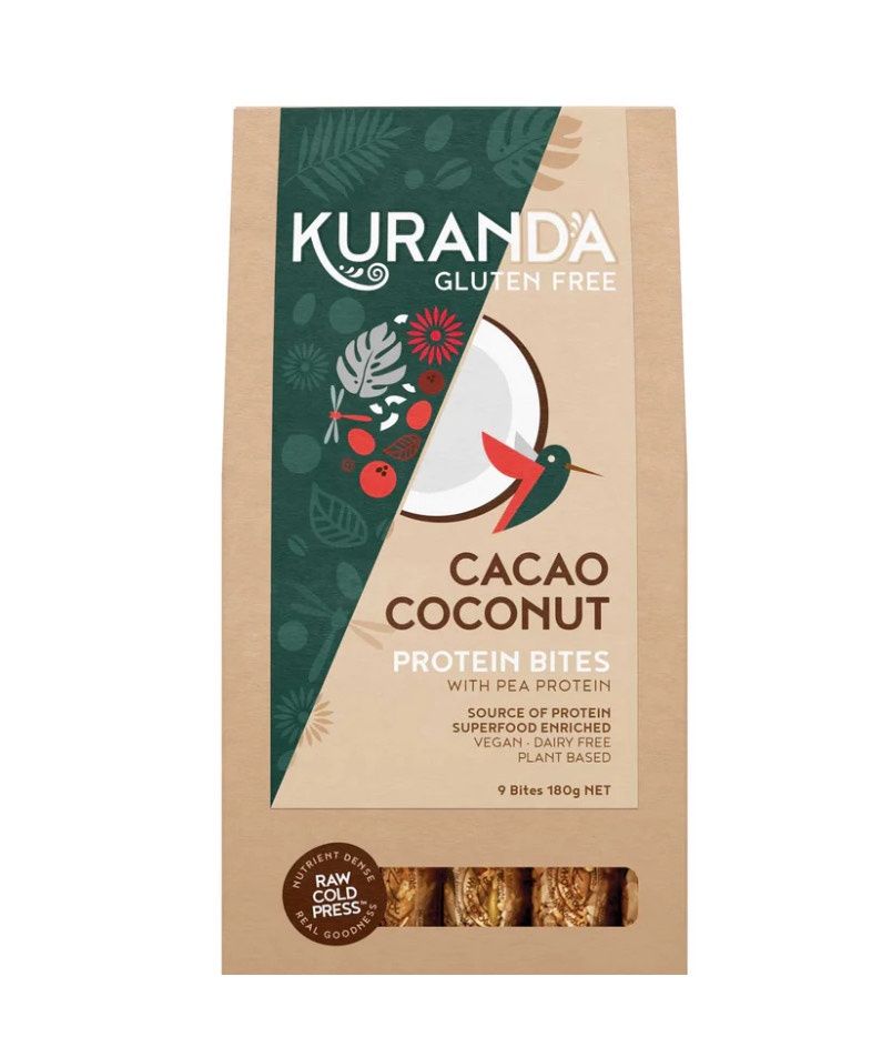 Kuranda GF cacao coconut protein bites