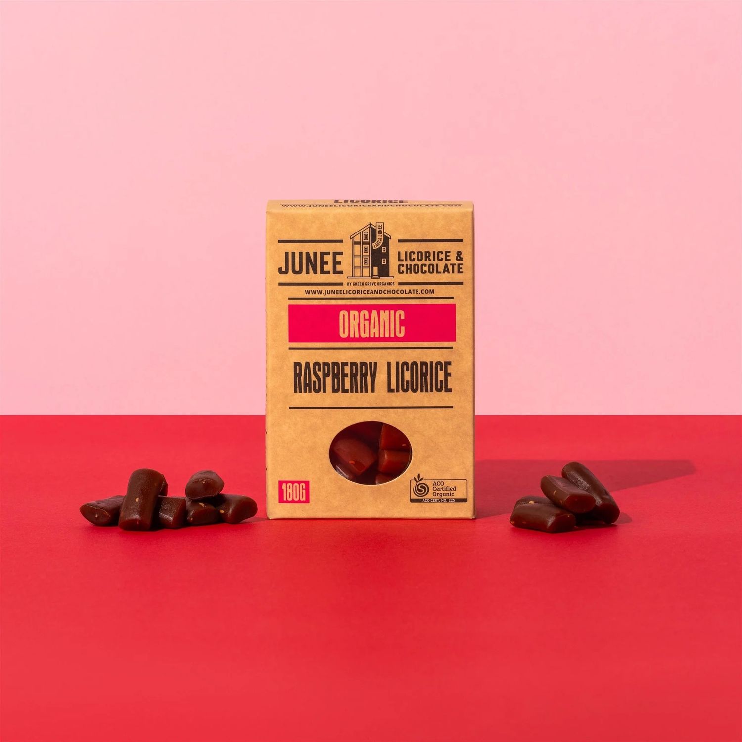 Organic Spelt Licorice, Flavour: raspberry