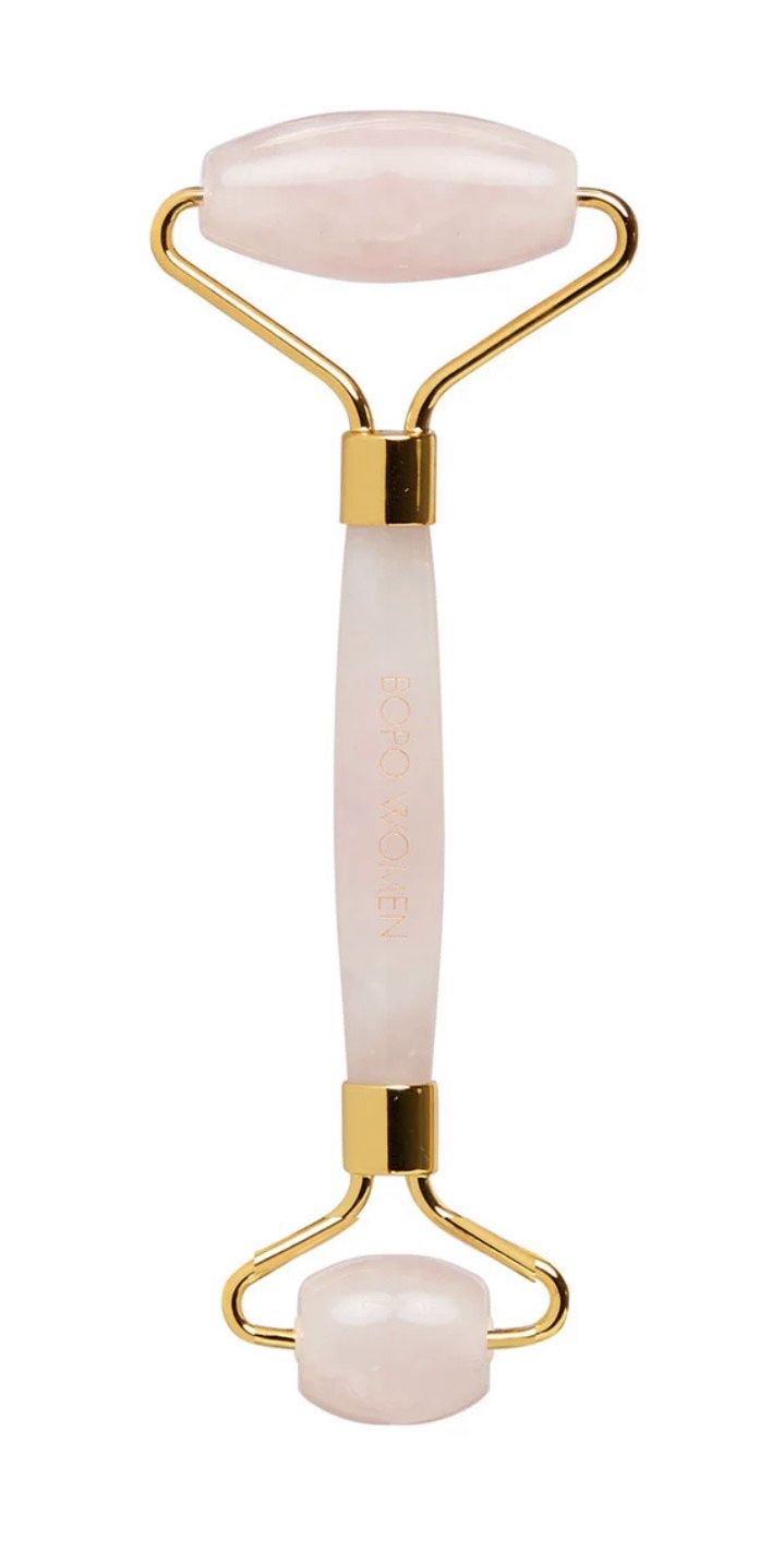 Rose Quartz crystal facial roller