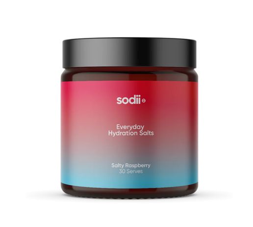 Sodii Everyday Hydration Salts, Flavour: Salty Raspberry, Size: 185g Tub