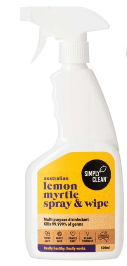 Spray &amp; Wipe, Quantity: 500ml Bottle, Scent: Lemon Myrtle