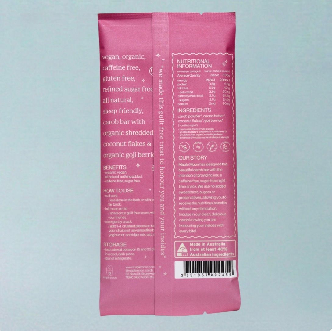 Maple Moon Carob Bars