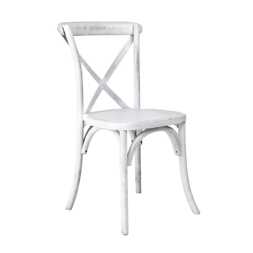 Antique White Cross Back Chair