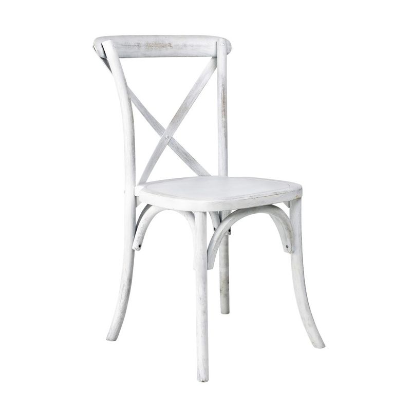 Antique White Cross Back Chair