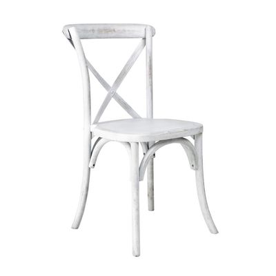 Antique White Cross Back Chair