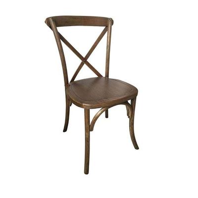 Dark Brown Cross Back Chair