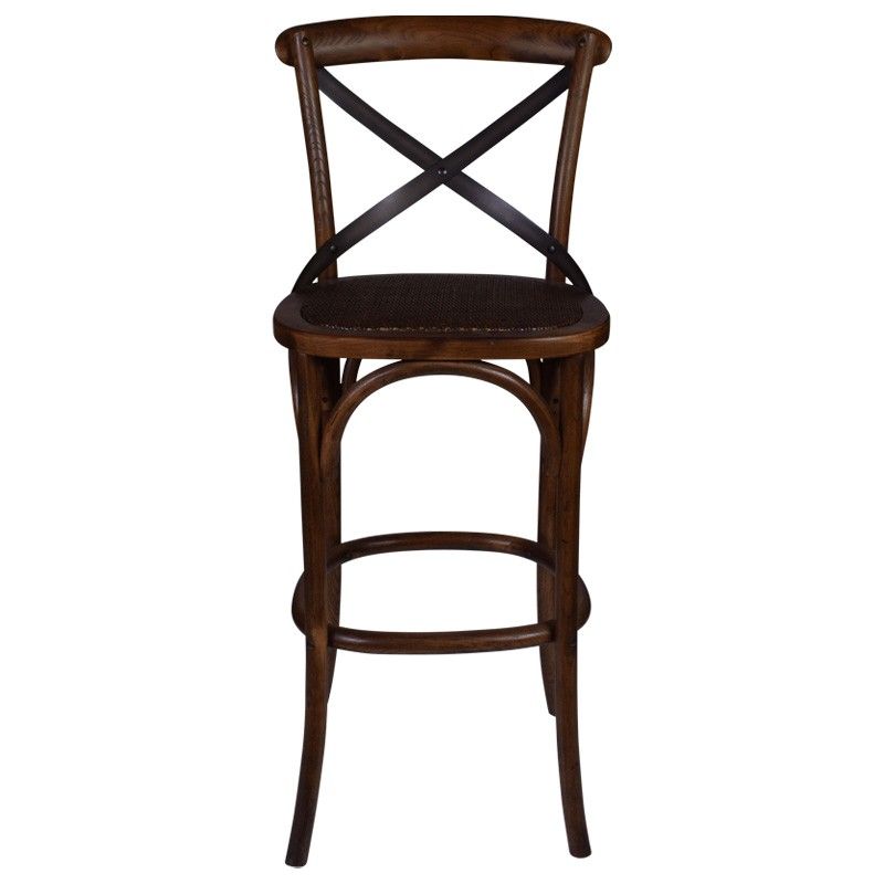 Dark Brown Cross Back High Chair