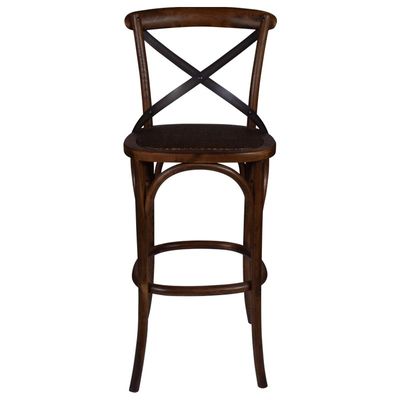 Dark Brown Cross Back High Chair