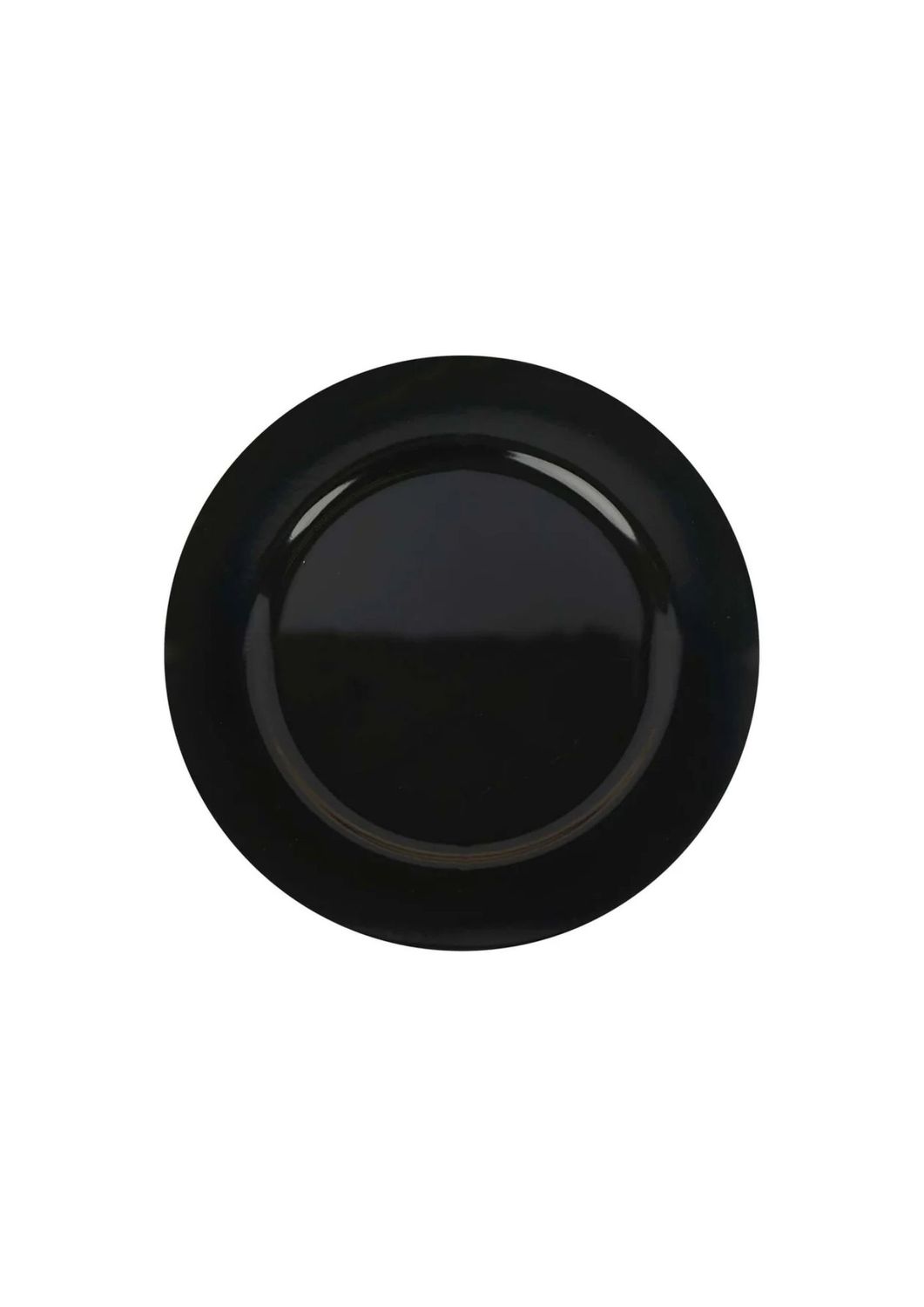 13&quot; Black Textured Glass Charger Plate