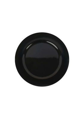 13" Black Textured Glass Charger Plate