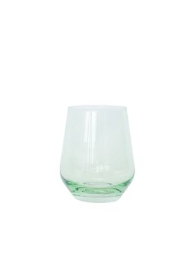 Green Estelle Stemless Wine / Water Glass