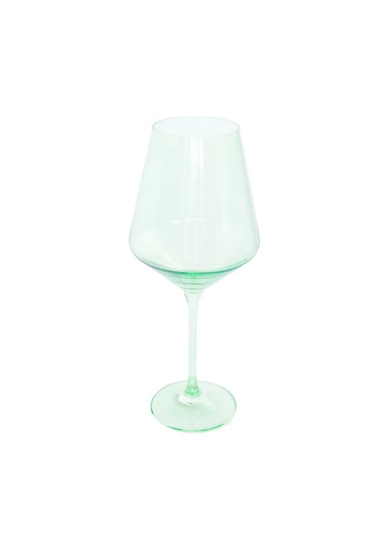 Green Estelle Stemmed Wine Glass