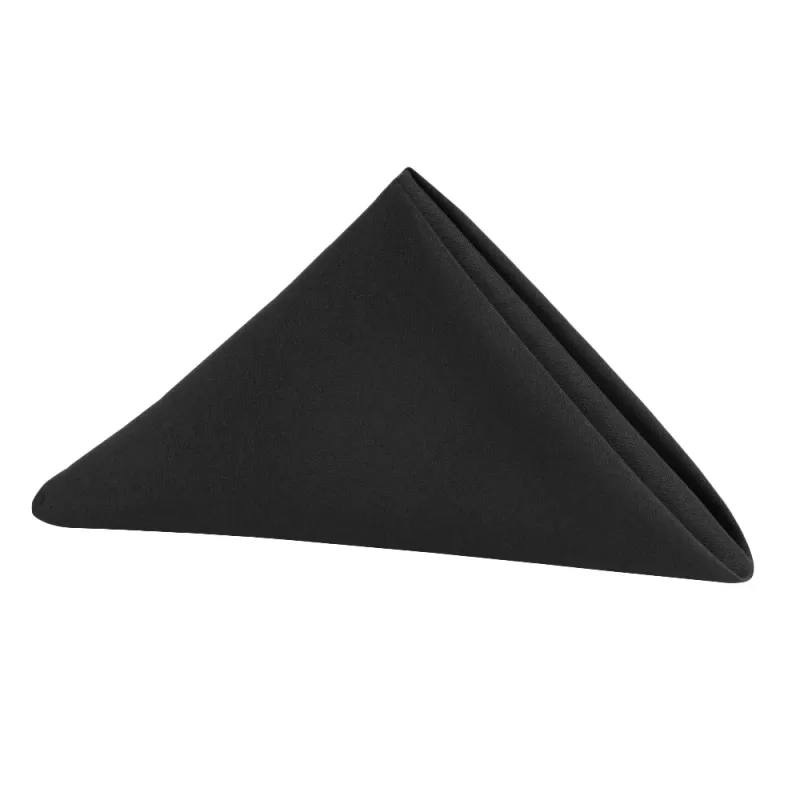 Napkins Polyester Black 