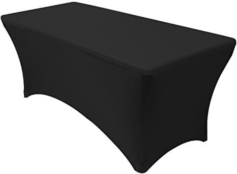 6ft Black Spandex Tablecloth