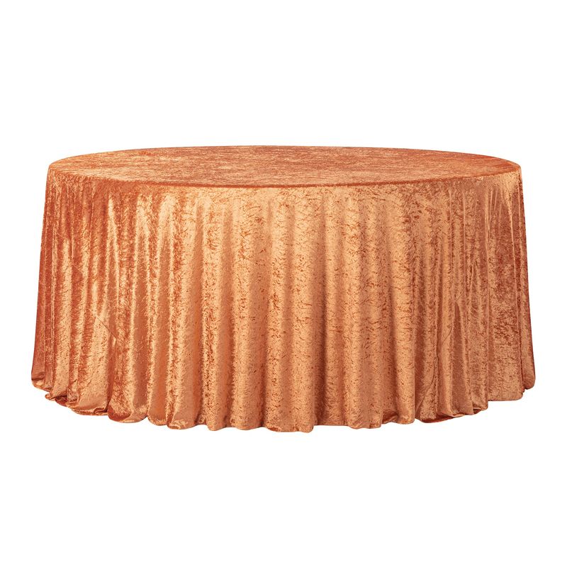 132&quot; Terracotta Velvet Tablecloth