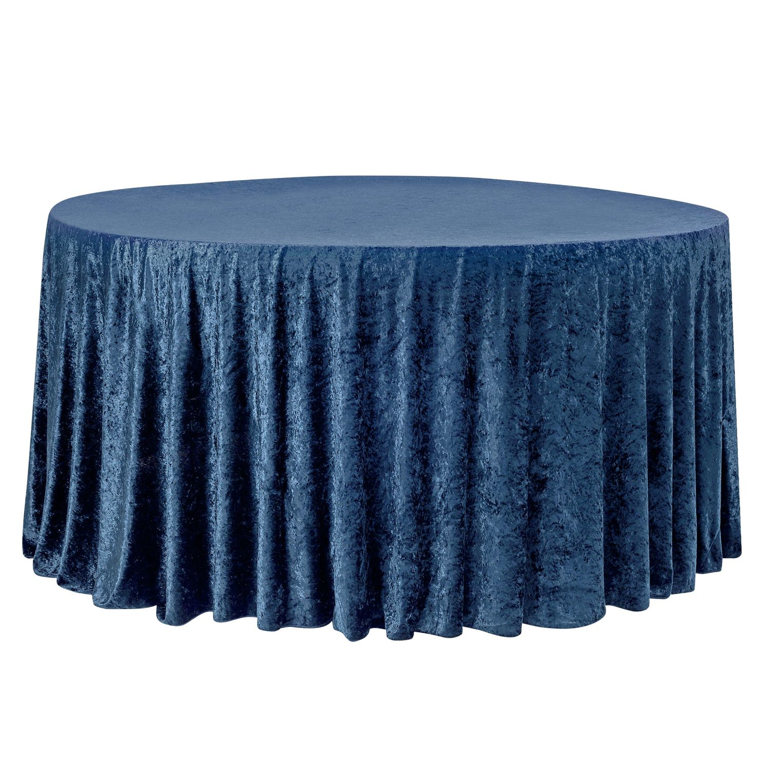 132 &quot; Navy Blue Velvet Tablecloth
