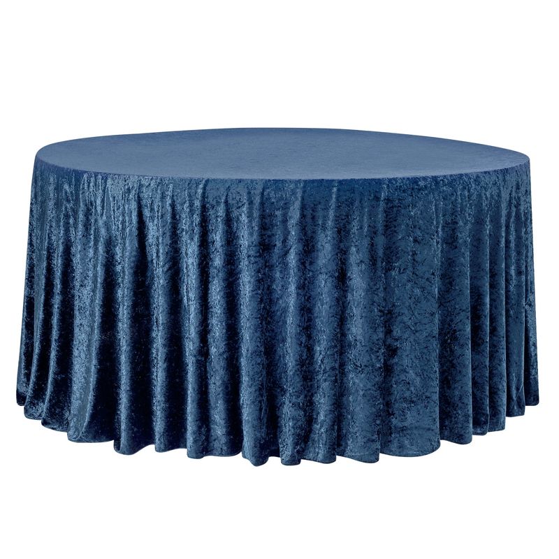 132 &quot; Navy Blue Velvet Tablecloth