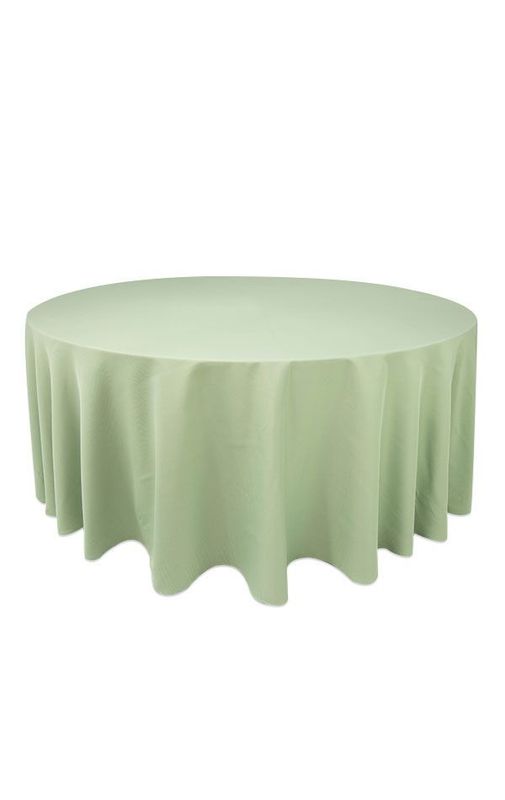 132&quot; Sage Green Polyester Tablecloth