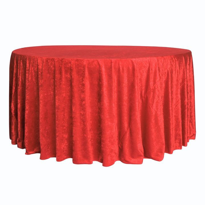 132&quot; Red Velvet Tablecloth