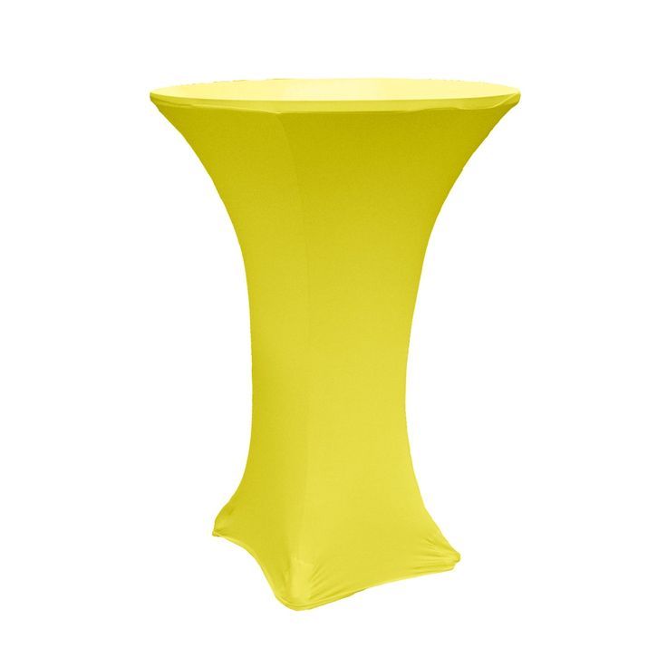24&quot; Yellow Spandex Cocktail Table Cover