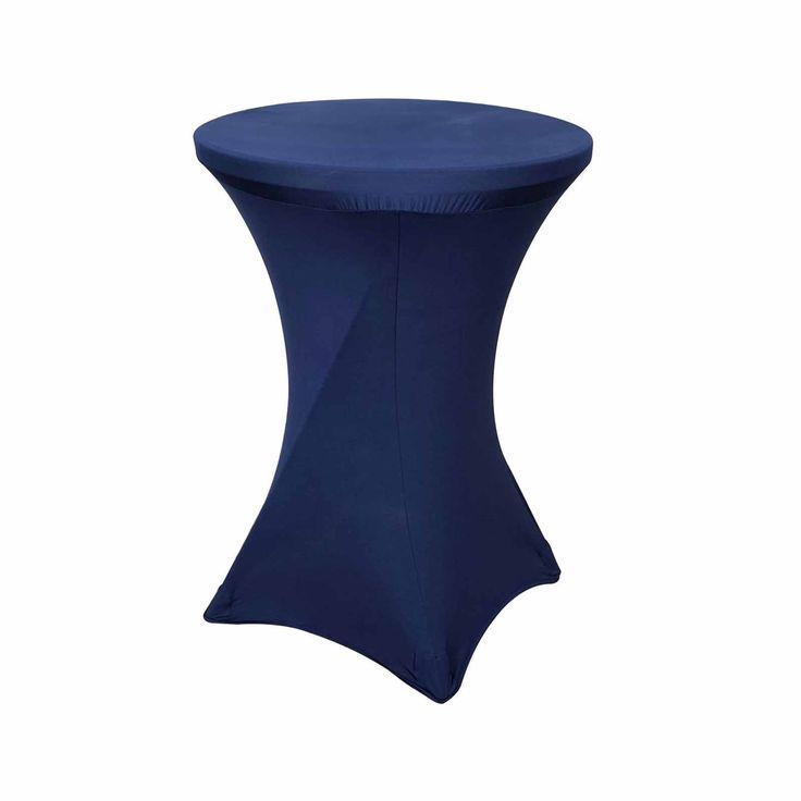 24&quot; Navy Blue Spandex Cocktail Table Cover