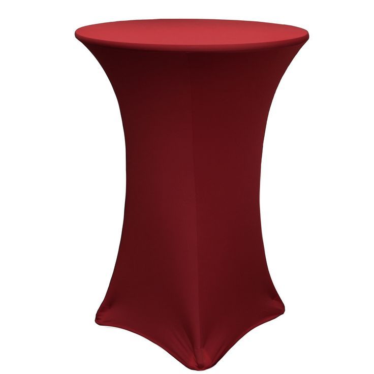 24&quot; Burgundy Spandex Cocktail Table Cover