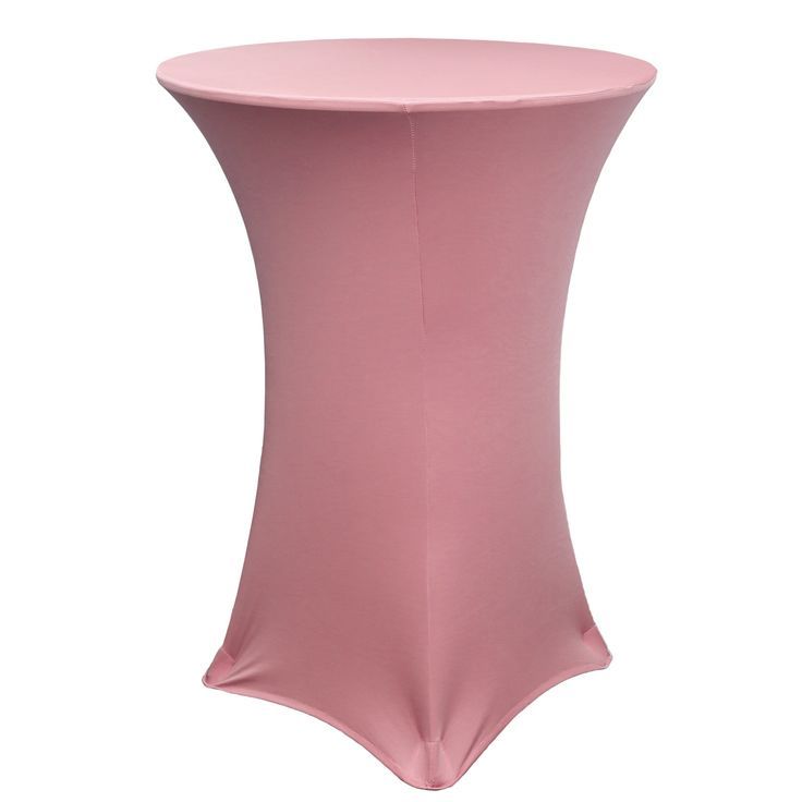 24&quot; Blush Pink Spandex Cocktail Table Covers