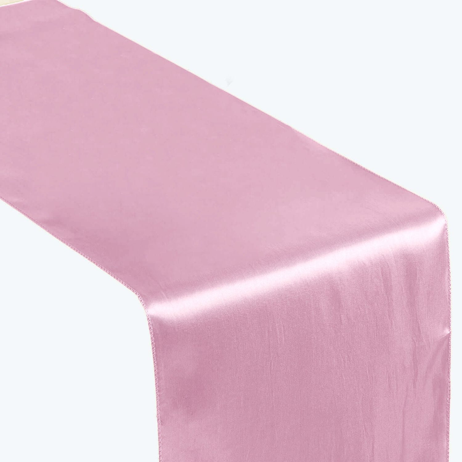 Light Pink Satin Table Runner