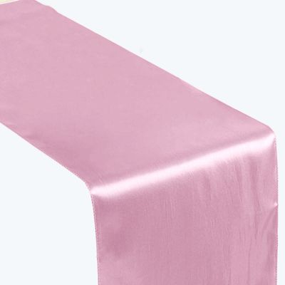 Light Pink Satin Table Runner