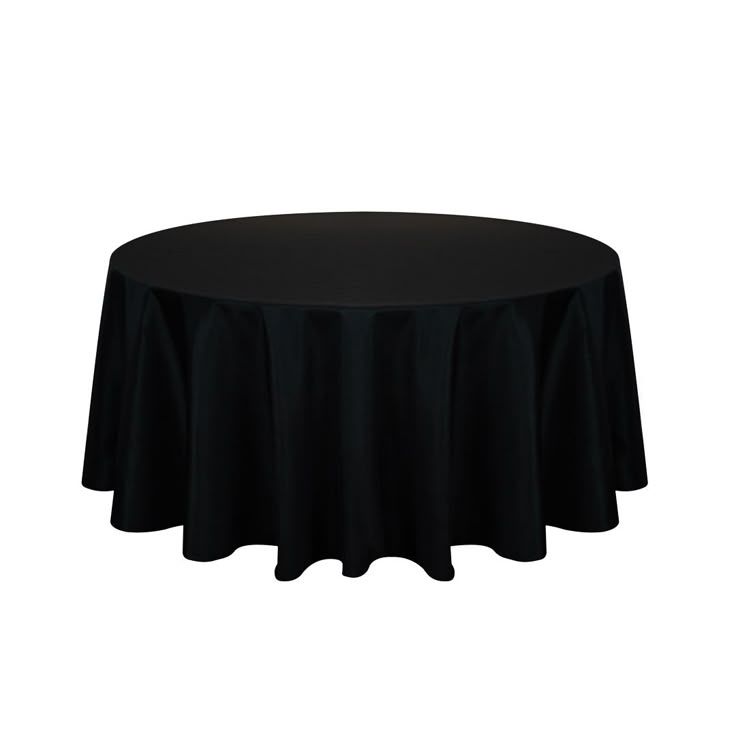132&quot; Black Polyester Tablecloth