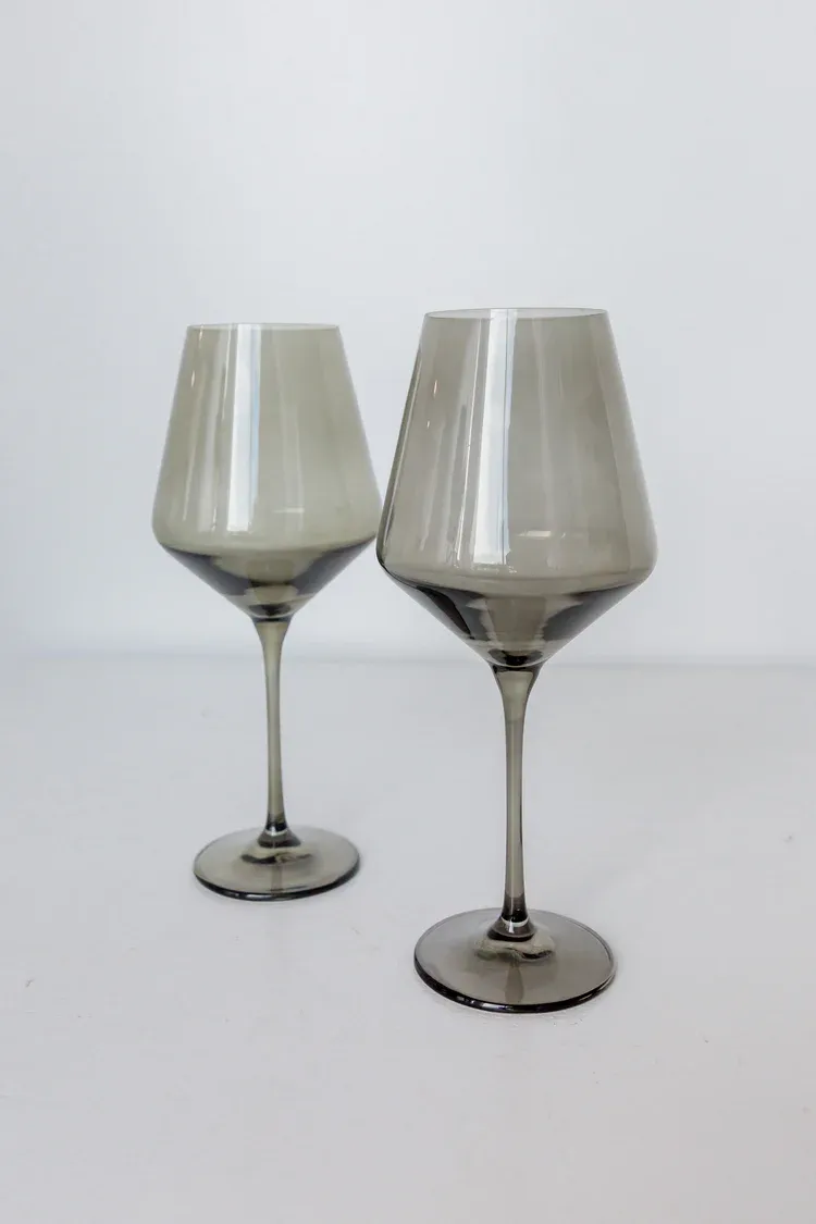 Wine Glass Black Smoky Estelle