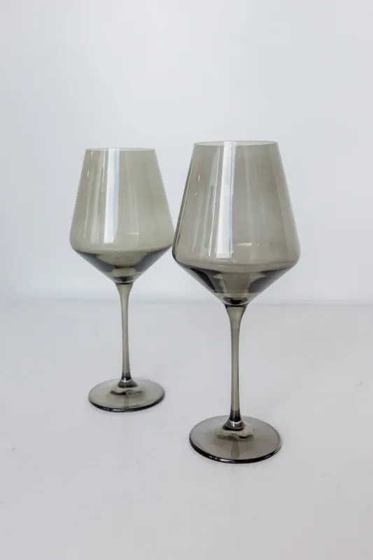 Wine Glass Black Smoky Estelle