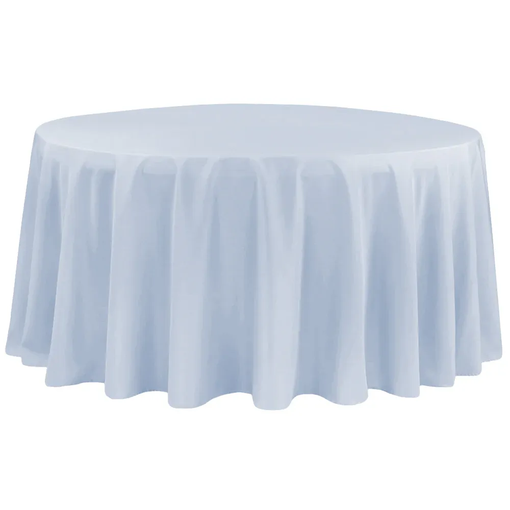 132&quot; Dusty Blue Polyester Tablecloth