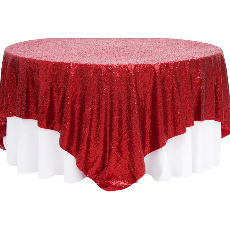 90 x 90&quot;  Red Glitz Overlay